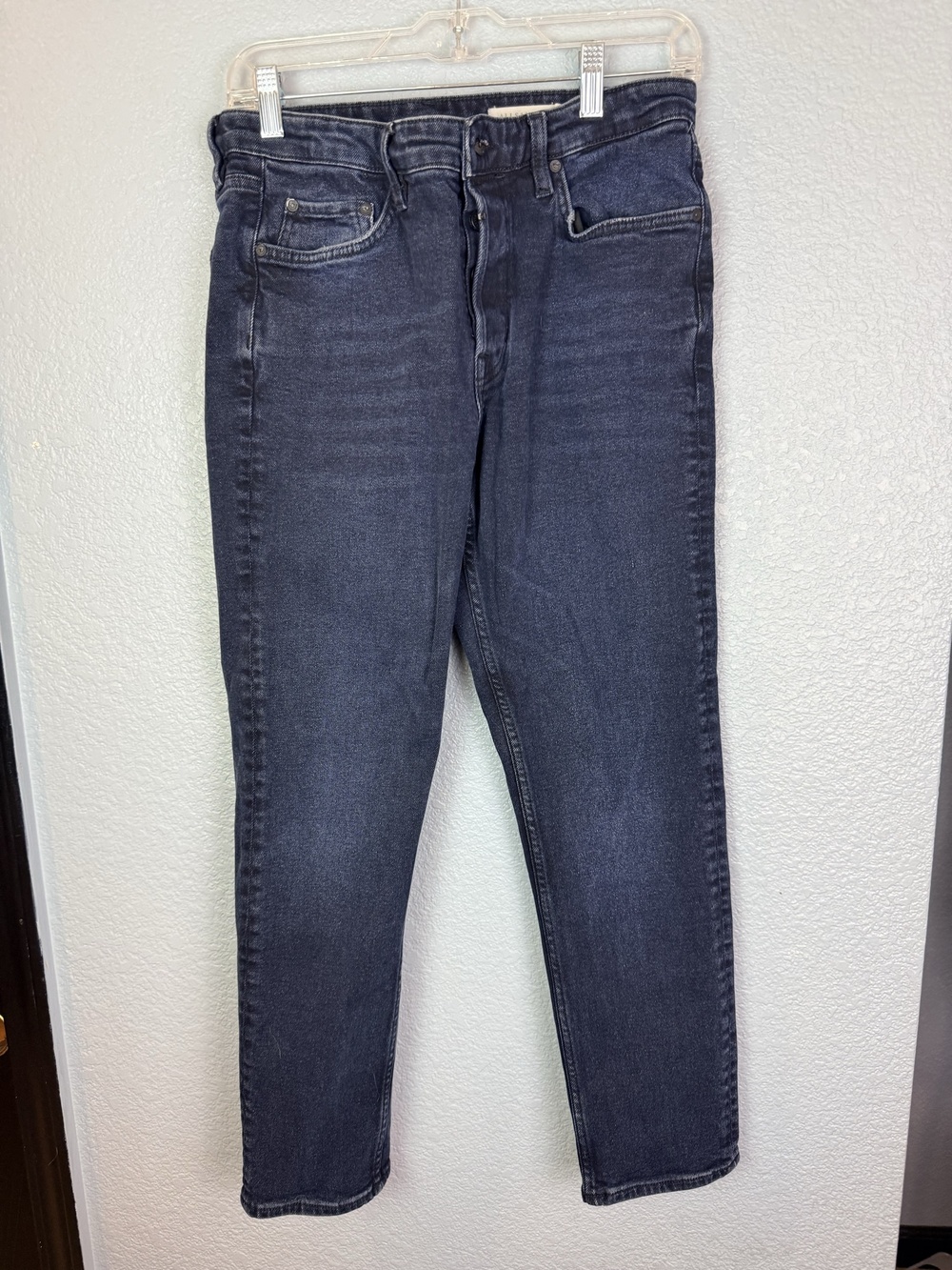 AllSaints Dean Jeans Mens 30x30 Blue Wash Slim Tapered Stretch Denim